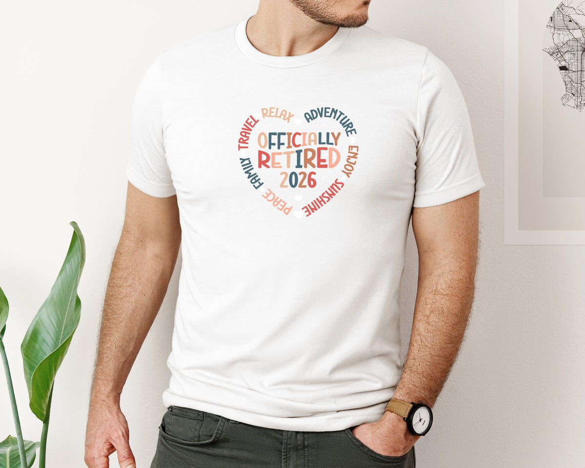 brand:Bella Canvas|color:White|Retirement 2026 T Shirt Design Graphic T-Shirt