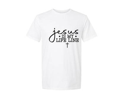 brand:Generic|color:White|Christian Heartbeat Jesus Graphic T-Shirt