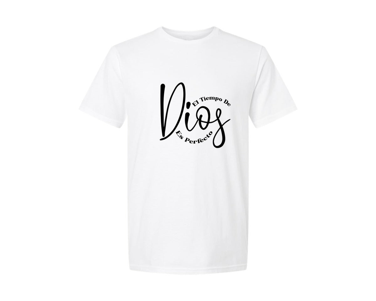 brand:Generic|color:White|El Tiempo De Dios Es Perfecto Design 2 Graphic T-Shirt
