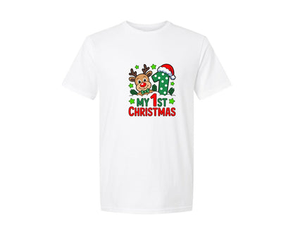 brand:Generic|color:White|My 1St Christmas Christmas T Shirt 3 Graphic T-Shirt