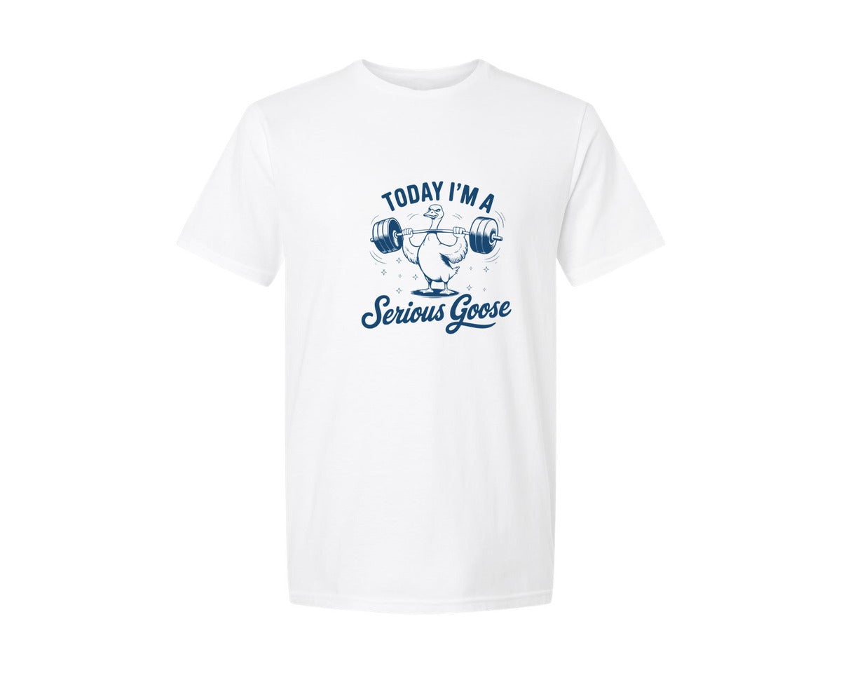 brand:Generic|color:White|Today Im A Serious Goose Bird T Shirt S Graphic T-Shirt