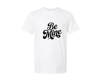 brand:Generic|color:White|Be Mine Valentines Day 18 Graphic T-Shirt