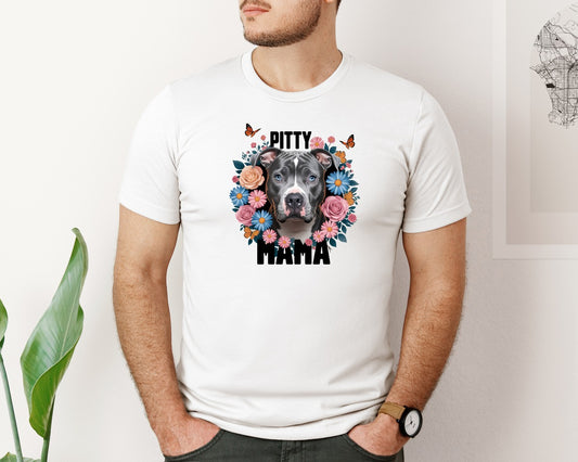 Pitty Mama Cute Pitbull Dog 3 Graphic T-Shirt