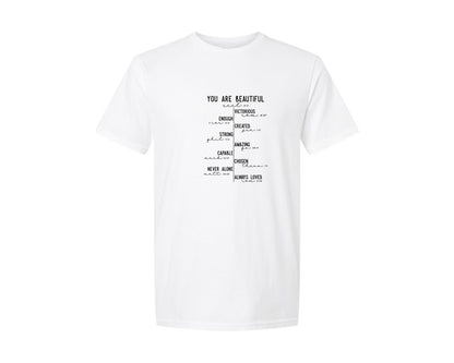 brand:Generic|color:White|Created With A Purpose You Are Graphic T-Shirt