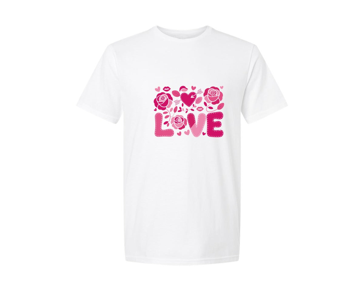 brand:Generic|color:White|Valentine Love Valentines 49 Graphic T-Shirt