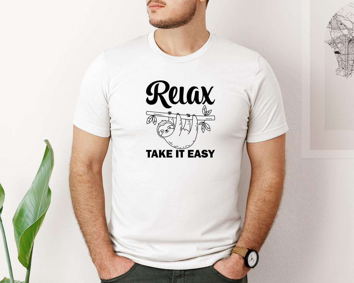 brand:Bella Canvas|color:White|Relax Take It Easy T Shirt Graphic T-Shirt