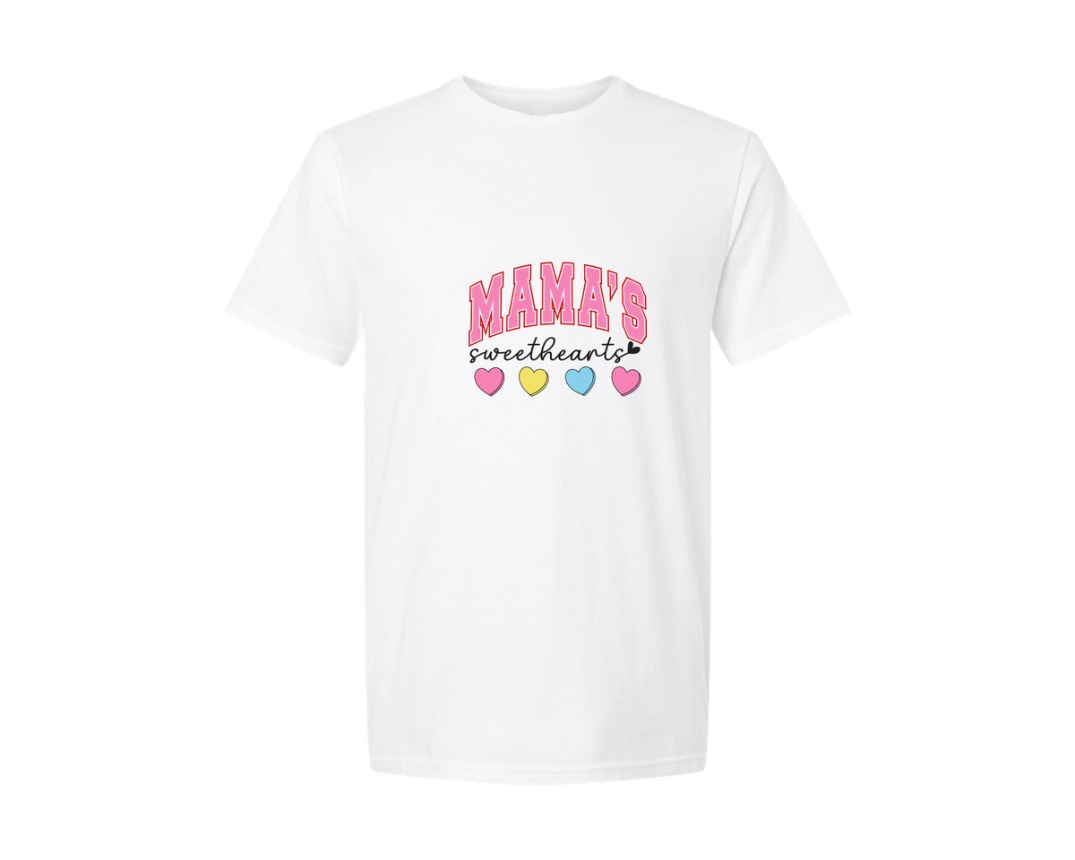 brand:Generic|color:White|Mamas Sweetheart Valentine Hea Graphic T-Shirt