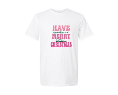 brand:Generic|color:White|Retro Have Yourself A Merry Little Chris 2 Graphic T-Shirt