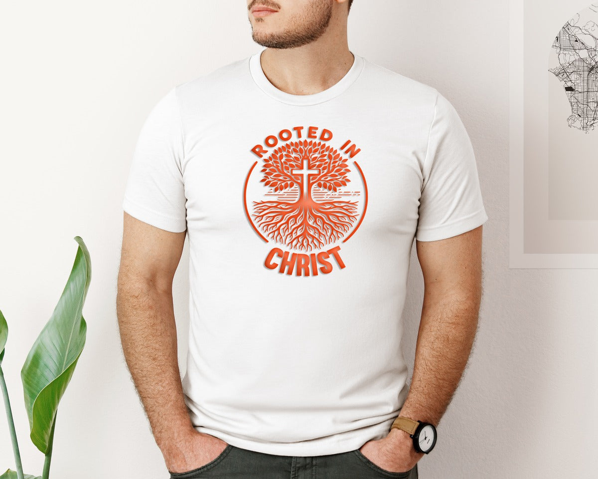 brand:Bella Canvas|color:White|Jesus Root Faith Jesus Graphic T-Shirt