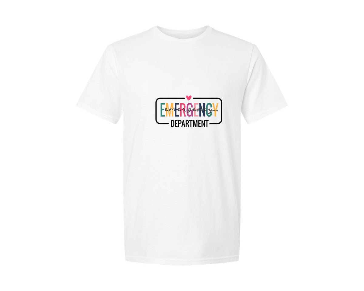 brand:Generic|color:White|Emergency Department Sleeve Svgnursesvg Graphic T-Shirt