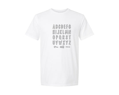 brand:Generic|color:White|Rhinestone Design Font Casual 2 Graphic T-Shirt