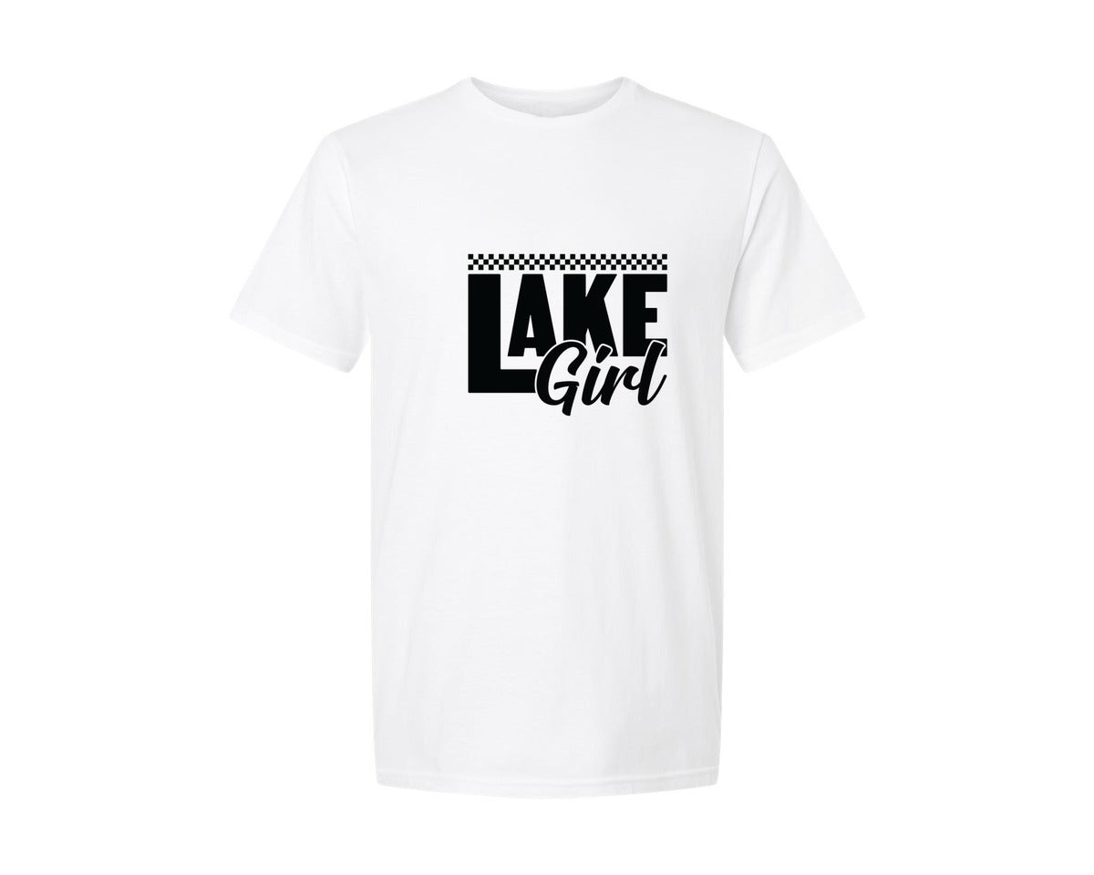 brand:Generic|color:White|Lake Girl 8 Graphic T-Shirt