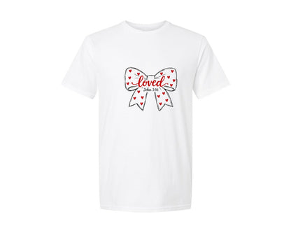 brand:Generic|color:White|Christian Valentine Coquette Bow 2 Graphic T-Shirt