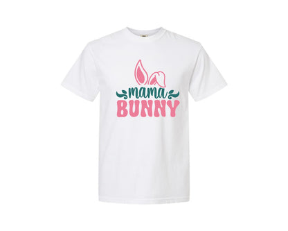 brand:Comfort Colors|color:White|Mama Bunny Easter Mama Bunny Graphic T-Shirt
