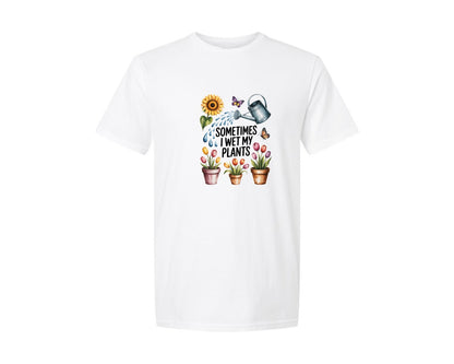 brand:Generic|color:White|Sometimes I Wet My Plants 2 Graphic T-Shirt