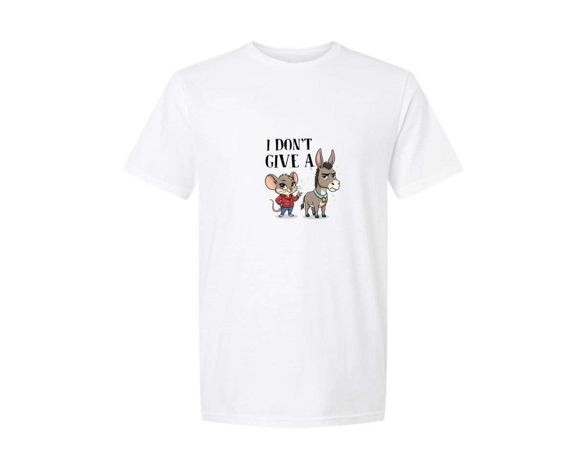 brand:Generic|color:White|I Dont Give A Rats Ass Sarcasm 3 Graphic T-Shirt