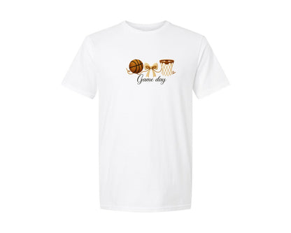 brand:Generic|color:White|Basketball Game Day 8 Graphic T-Shirt