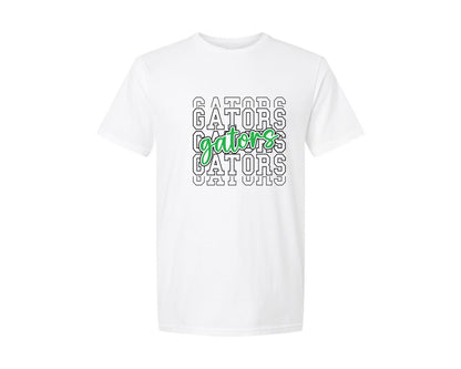 brand:Generic|color:White|Go Gators Funny Alligator 5 Graphic T-Shirt