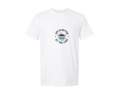 brand:Generic|color:White|Life Is Better At The Lake Lake 2 Graphic T-Shirt