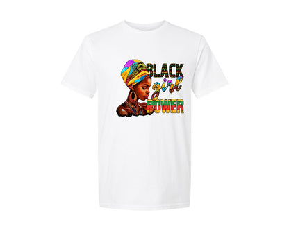 brand:Generic|color:White|Black Girl Power Juneteenth Graphic T-Shirt
