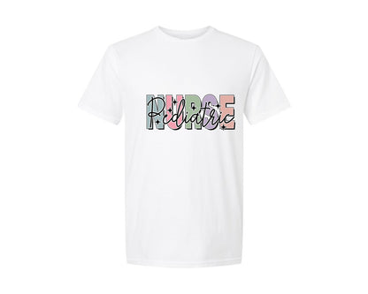 brand:Generic|color:White|Peds Nurse Picu Pediatric Nurse Graphic T-Shirt