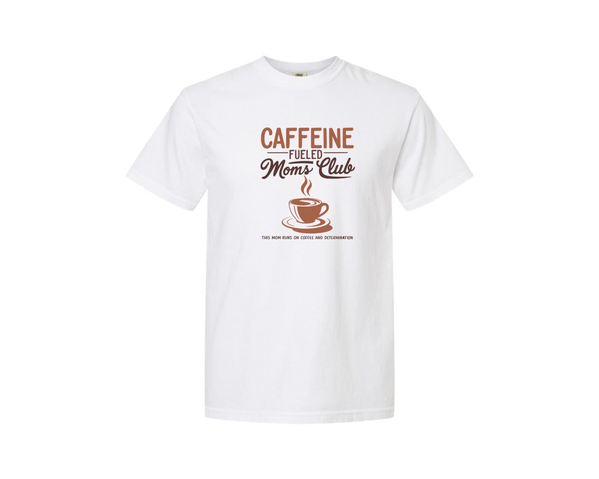 brand:Comfort Colors|color:White|Coffee Mom Club Mothers Day Shirt Graphic T-Shirt