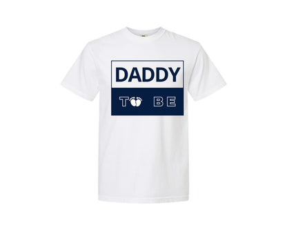 brand:Comfort Colors|color:White|Daddy To Be Pregnancy Announcement 2 Graphic T-Shirt