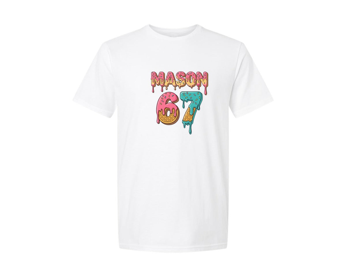 brand:Generic|color:White|Mason 67 Ice Cream Drip Graphic T-Shirt