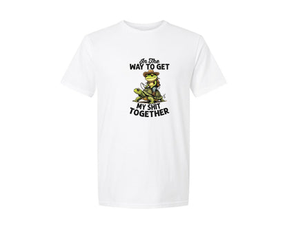 brand:Generic|color:White|Western Cowboy Funny Frog Turtle Graphic T-Shirt