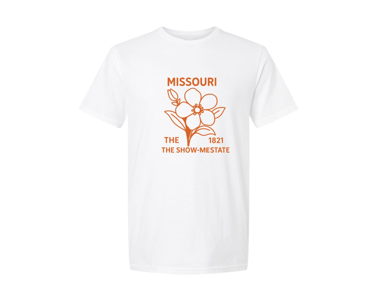 brand:Generic|color:White|Missouri State Flower Graphic T-Shirt