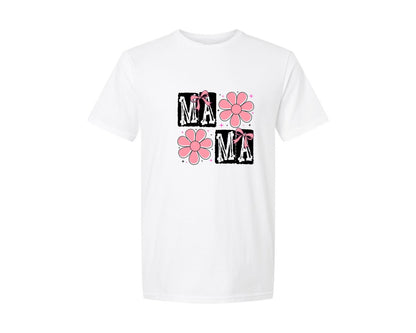 brand:Generic|color:White|Mama Coquette Bow Mama Bow Graphic T-Shirt