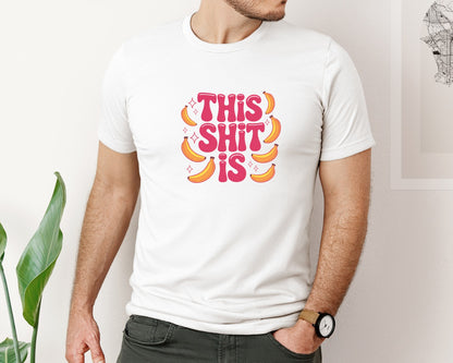 brand:Bella Canvas|color:White|This Is Bananas Design Graphic T-Shirt