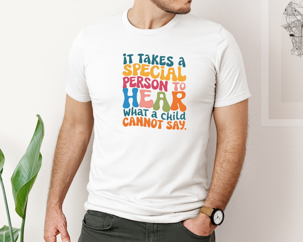 brand:Bella Canvas|color:White|Special Ed Squad Teacher Graphic T-Shirt