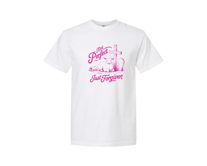 brand:Comfort Colors|color:White|Not Perfect Just Forgiven Design 18 Graphic T-Shirt