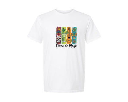 brand:Generic|color:White|Cinco De Mayo Mexican Fiesta 2 Graphic T-Shirt