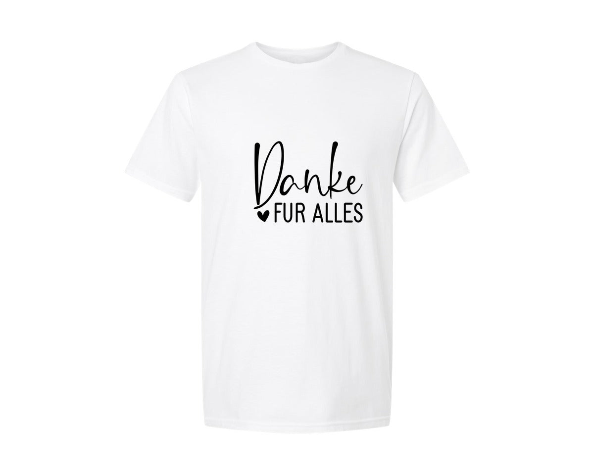 brand:Generic|color:White|Danke Fur Alles Graphic T-Shirt