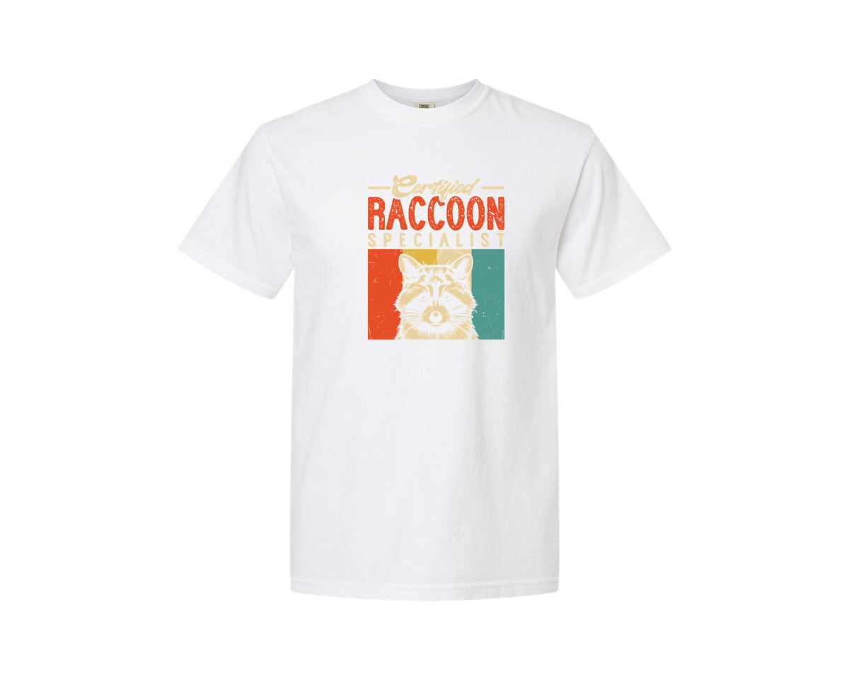 brand:Comfort Colors|color:White|Raccoon Meme T Shirt 2 Graphic T-Shirt