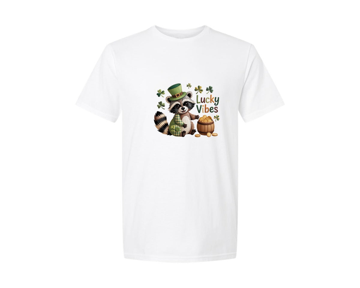 brand:Generic|color:White|Lucky Vibes St Patricks 13 Graphic T-Shirt