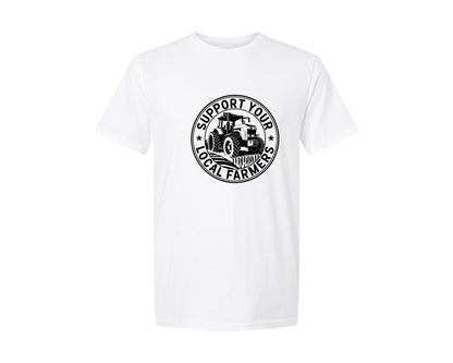 brand:Generic|color:White|Support Your Local Farmers T Shirt D Graphic T-Shirt