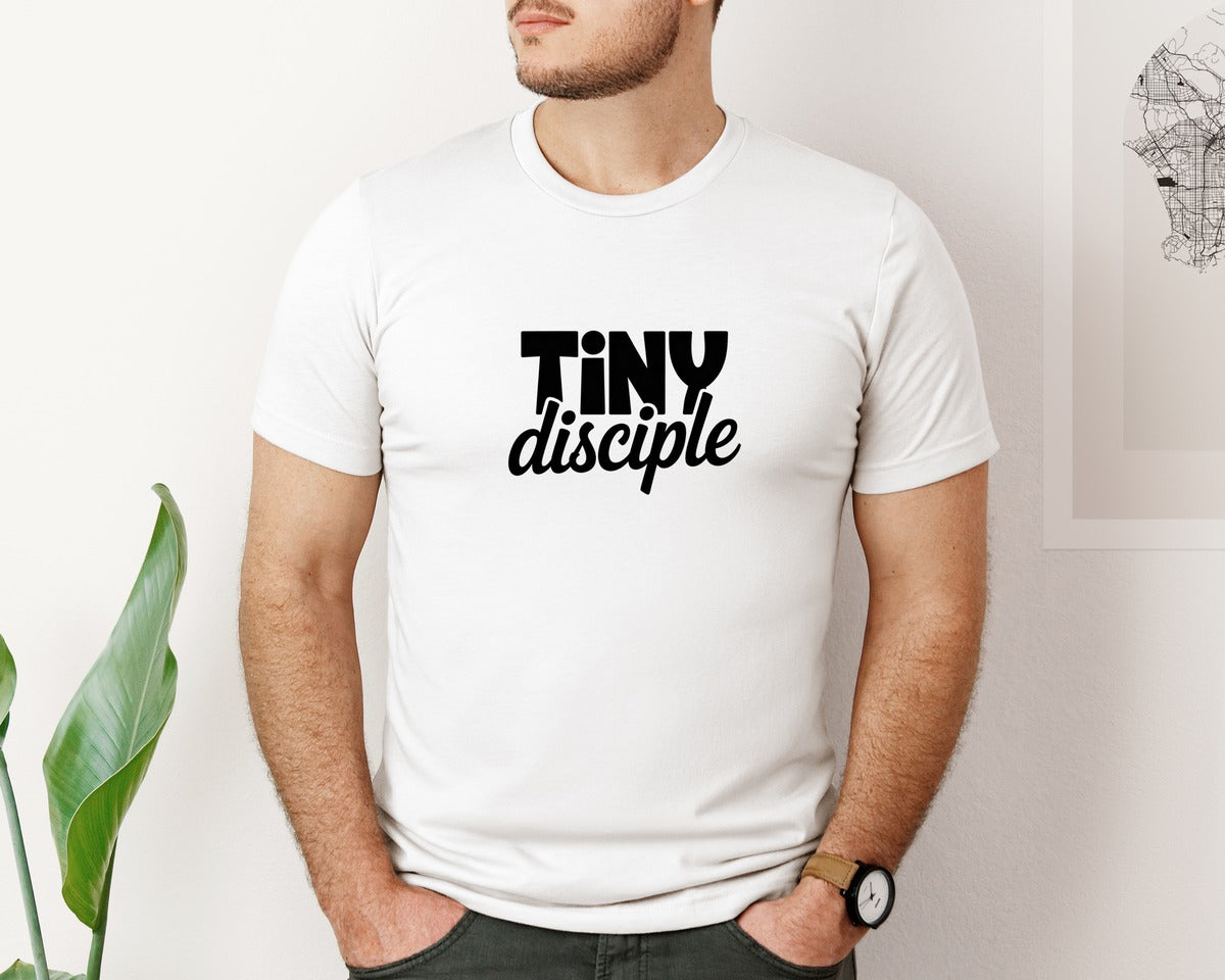 brand:Bella Canvas|color:White|Tiny Disciple Graphic T-Shirt