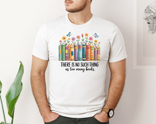 Book Lover Floral Pastel Design Graphic T-Shirt