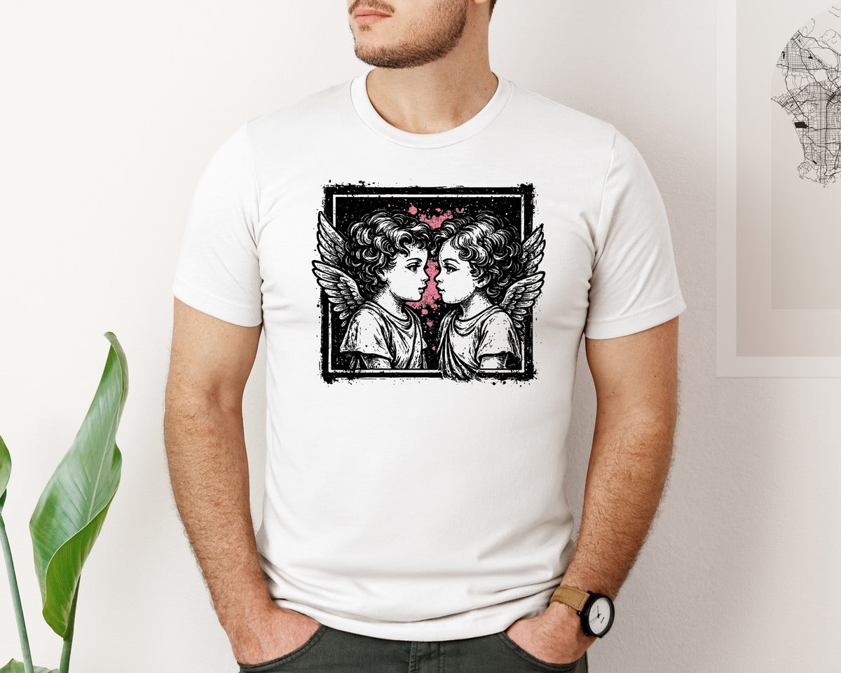 brand:Bella Canvas|color:White|Cupid Valentine Love Graphic T-Shirt