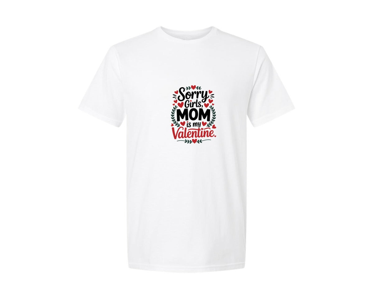 brand:Generic|color:White|Mom Stole My Valentine Spot Graphic T-Shirt