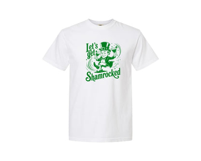 brand:Comfort Colors|color:White|Lets Get Shamrocked Design 7 Graphic T-Shirt