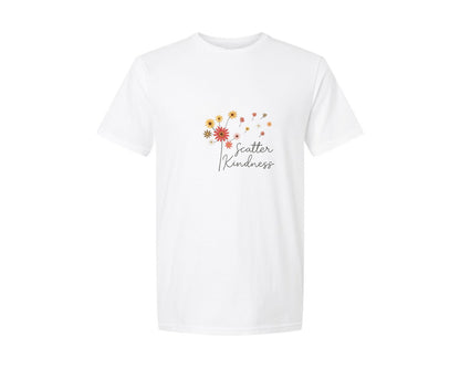 brand:Generic|color:White|Scatter Kindness Dandelion Blowing 2 Graphic T-Shirt