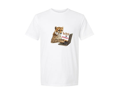 brand:Generic|color:White|Tiger Typing On A Laptop T Shirt Print Graphic T-Shirt