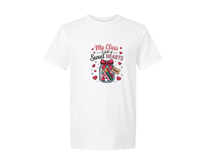 brand:Generic|color:White|My Class Is Full Sweethearts Pngteacher Graphic T-Shirt