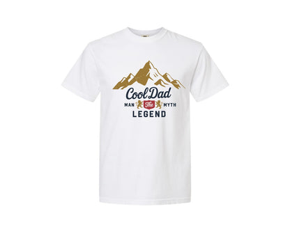brand:Comfort Colors|color:White|Cool Dad The Man Myth Legend Graphic T-Shirt
