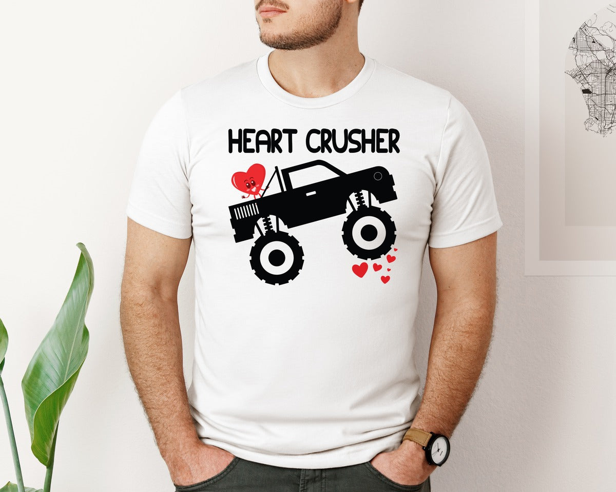brand:Bella Canvas|color:White|Baby Onesievalentine Shirtheart Crushe Graphic T-Shirt