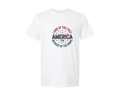 brand:Generic|color:White|America Patriotic With Stars Stripes P Graphic T-Shirt